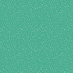 Cream Dots on Jungle Green Pattern - Small