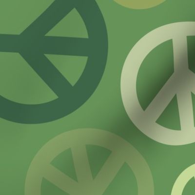 Peace Symbol In Green
