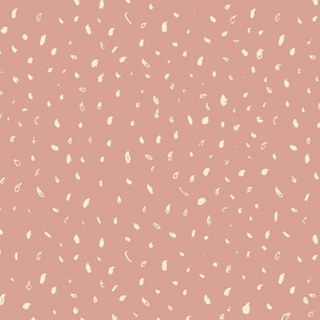 Cream dots on Rose Pink Pattern - Large