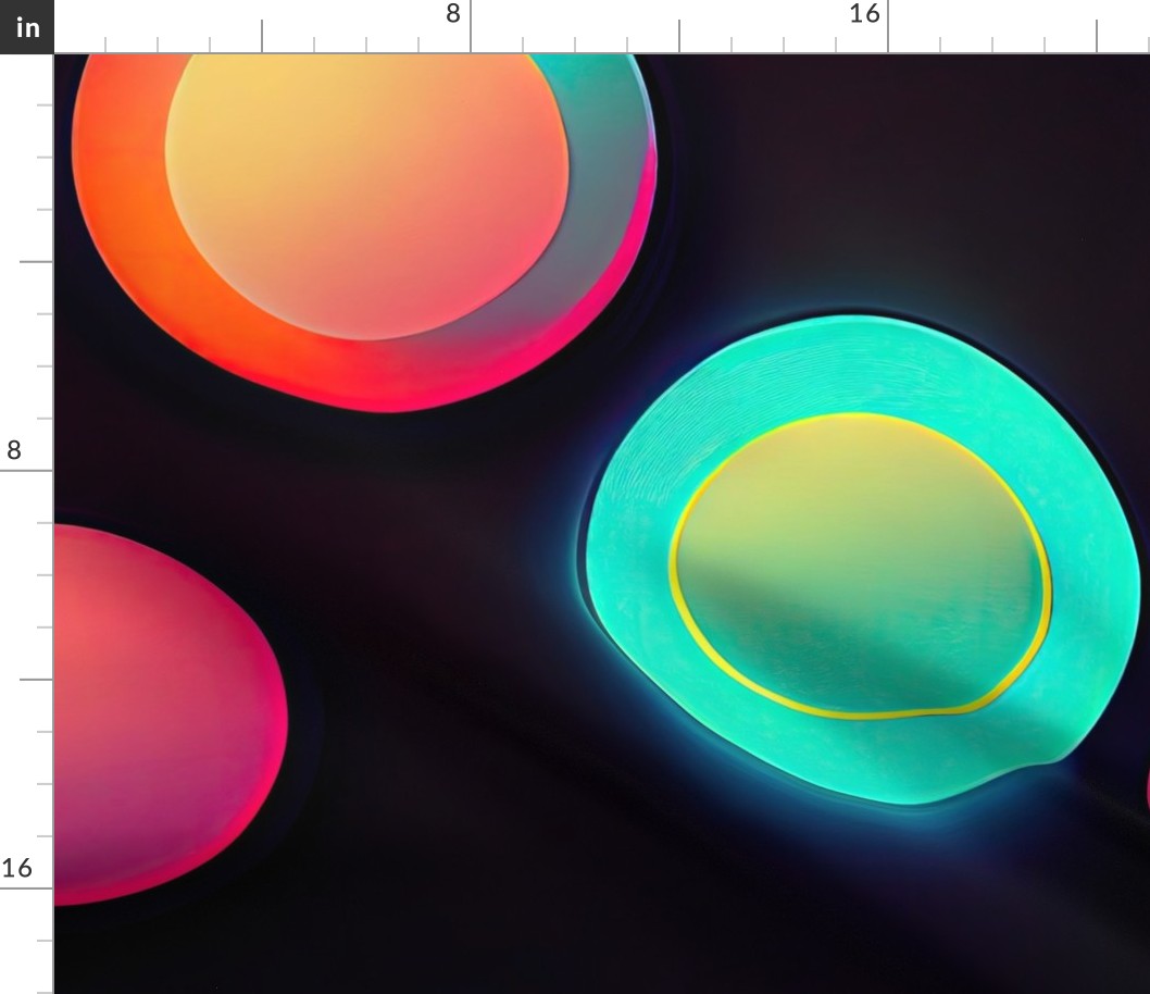 Multi-colored Neon Circles ATL_316