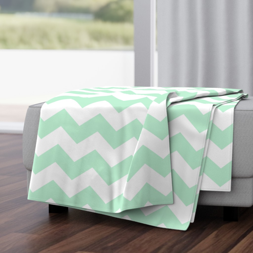 chevron lg ice mint green