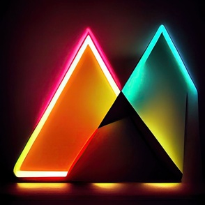 Abstract Pyramids Neon ATL_324