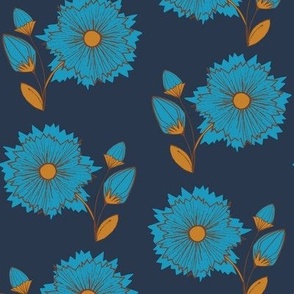 Daisy in blues