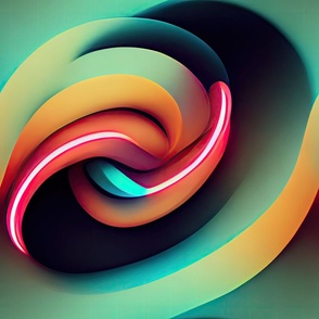 Abstract Bright Swirls Neon ATL_343