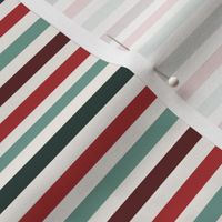 MINI christmas stripe fabric - holiday red and green xmas fabric