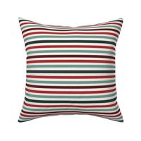 SMALL christmas stripe fabric - holiday red and green xmas fabric