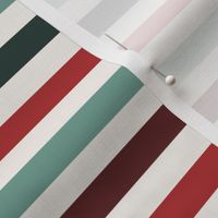 MEDIUM christmas stripe fabric - holiday red and green xmas fabric