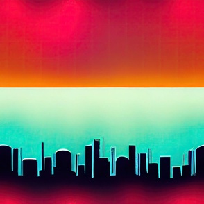 Abstract Brilliant Skyline Neon ATL_356