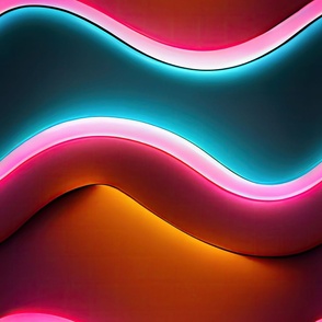 Trendy Colored  Waves Neon  ATL_363