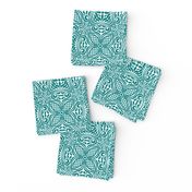 Talavera Tiles in Teal and White