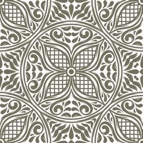 Talavera Tiles in Regency Sage and White