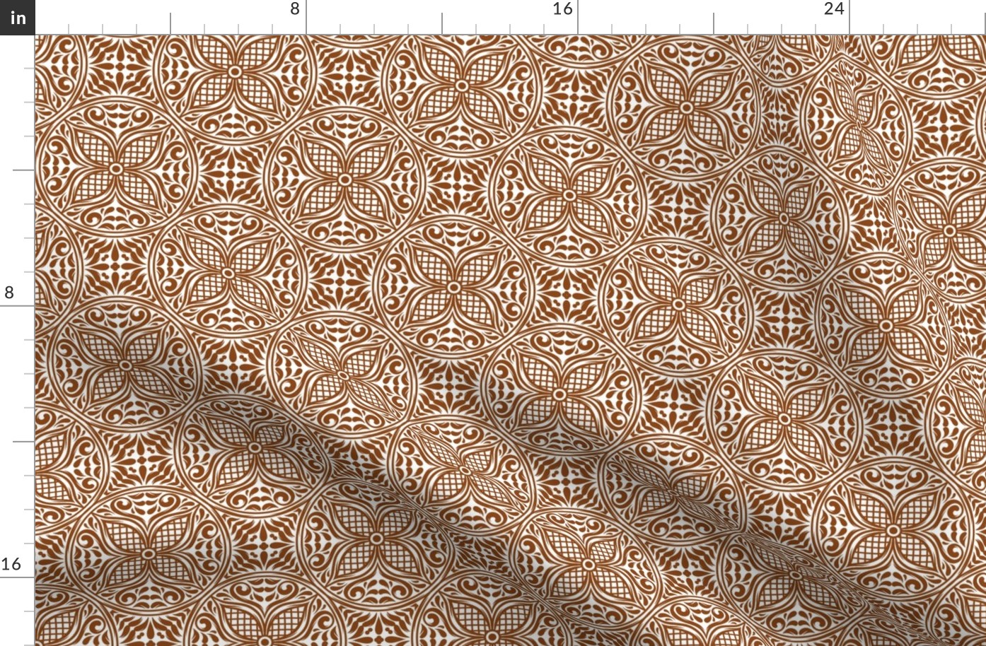 Talavera Tiles in Leather Brown and White