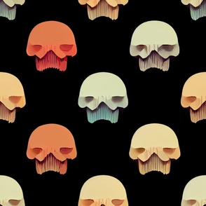 Modern  Multi Color Skulls ATL_456