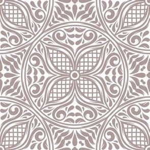 Talavera Tiles in Regency Orchid and White