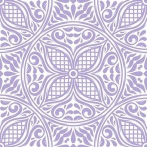 Talavera Tiles in Digital Lavender and White