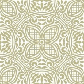 Talavera Tiles in Sage Green and White