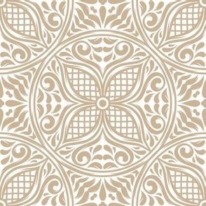 Talavera Tiles in Regency Linen and White