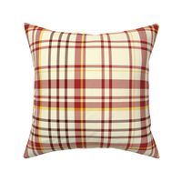 Modern Yellow Red Plaid Tartan