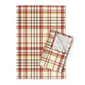 Modern Yellow Red Plaid Tartan