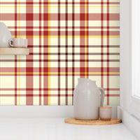 Modern Yellow Red Plaid Tartan