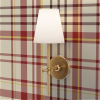 Modern Yellow Red Plaid Tartan