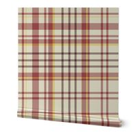 Modern Yellow Red Plaid Tartan