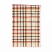 Modern Yellow Red Plaid Tartan