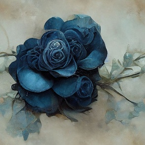 Romantic Navy Blue Roses Bouquet ATL_475