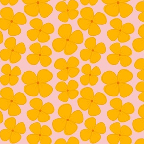 Beautiful Yellow Florals Pattern Design 