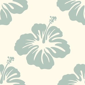 hibiscus wallpaper sage green cream background beach house tropical beachy vibe hawaiian aloha flower 