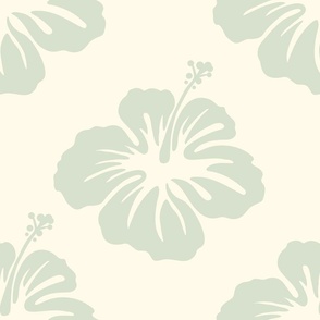 hibiscus wallpaper pastel green cream background beach house tropical beachy vibe hawaiian aloha flower 