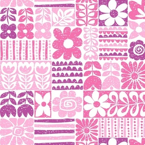 219 Flower Blocks pink