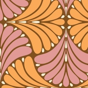 1920s-Abstract-Leaves---M----brown-soft-orange-pink---MEDIUM---1800