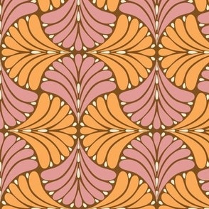 1920s-Abstract-Leaves---S----brown-soft-orange-pink---SMALL---900