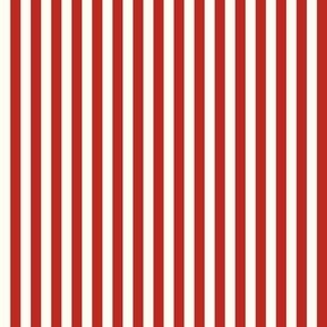 Stripe Binding - Poppy Red/Natural - 1/4"