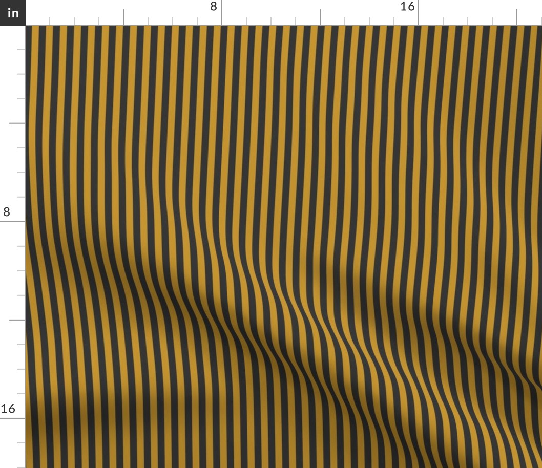 Stripe Binding - Mustard Yellow/Charcoal - 1/4"