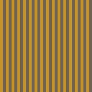 Stripe Binding - Bark Brown/Mustard Yellow - 1/4"