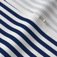 Stripe Binding - Navy/White - 1/4"