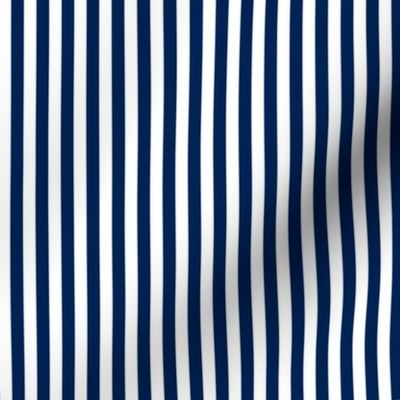 Stripe Binding - Navy/White - 1/4"