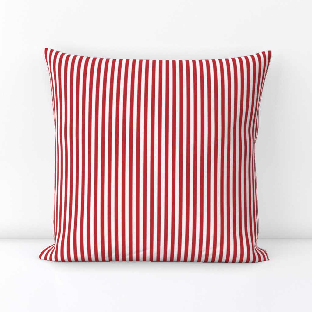 Stripe Binding - Red/White - 1/4"