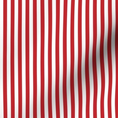 Stripe Binding - Red/White - 1/4"