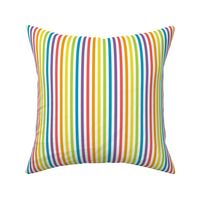 Stripe Binding - Rainbow/White - 1/4"