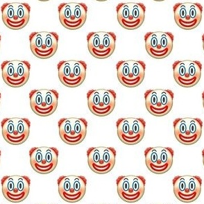Small Scale Clown Emojis on White