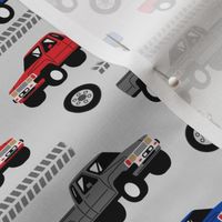 SMALL pickup truck fabric - trucks design, boys trucks