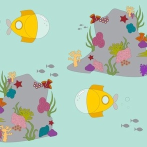 Submarine Coral Reef Adventure- Small Print