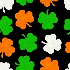 ireland papercut shamrocks - black