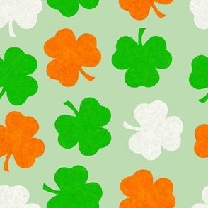 ireland papercut shamrocks - mint