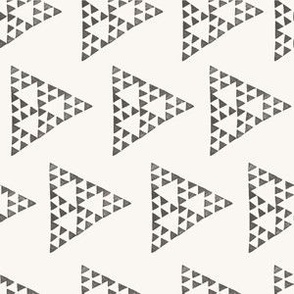 Block Print Triangles in White and Black