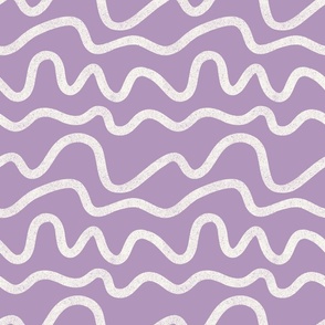 squiggles in lavender and white