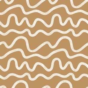 squiggles in brown and white